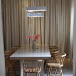 Photo "Simple linear aluminum dining room chandelier, simple and practical dining room"