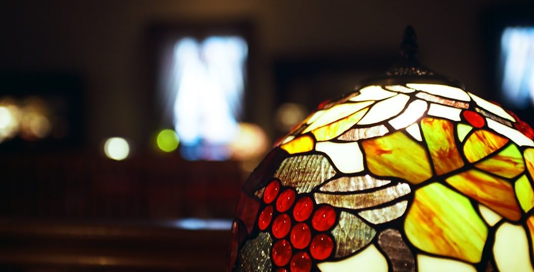 Photo glass ceiling lamp
