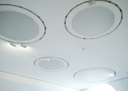 Photo Frosted glass ceiling light fixture