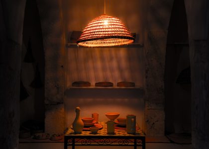 Photo jute pendant light